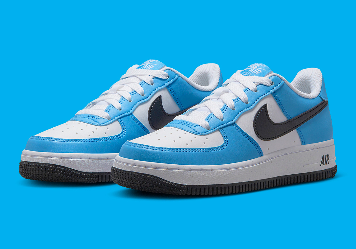 Nike Air Force 1 Low cho trẻ em được phối màu Dark Powder Blue và Black - 1