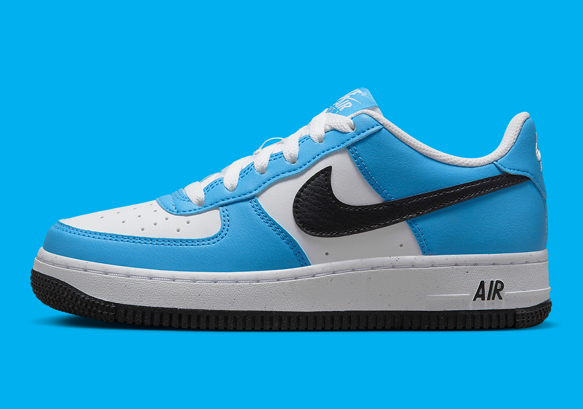Nike Air Force 1 Low cho trẻ em được phối màu Dark Powder Blue và Black - 2