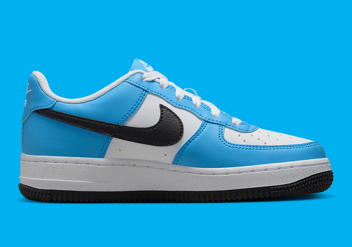 Nike Air Force 1 Low cho trẻ em được phối màu Dark Powder Blue và Black - 3