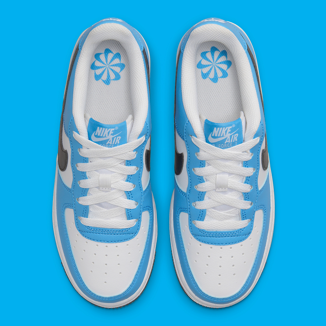 Nike Air Force 1 Low cho trẻ em được phối màu Dark Powder Blue và Black - 4