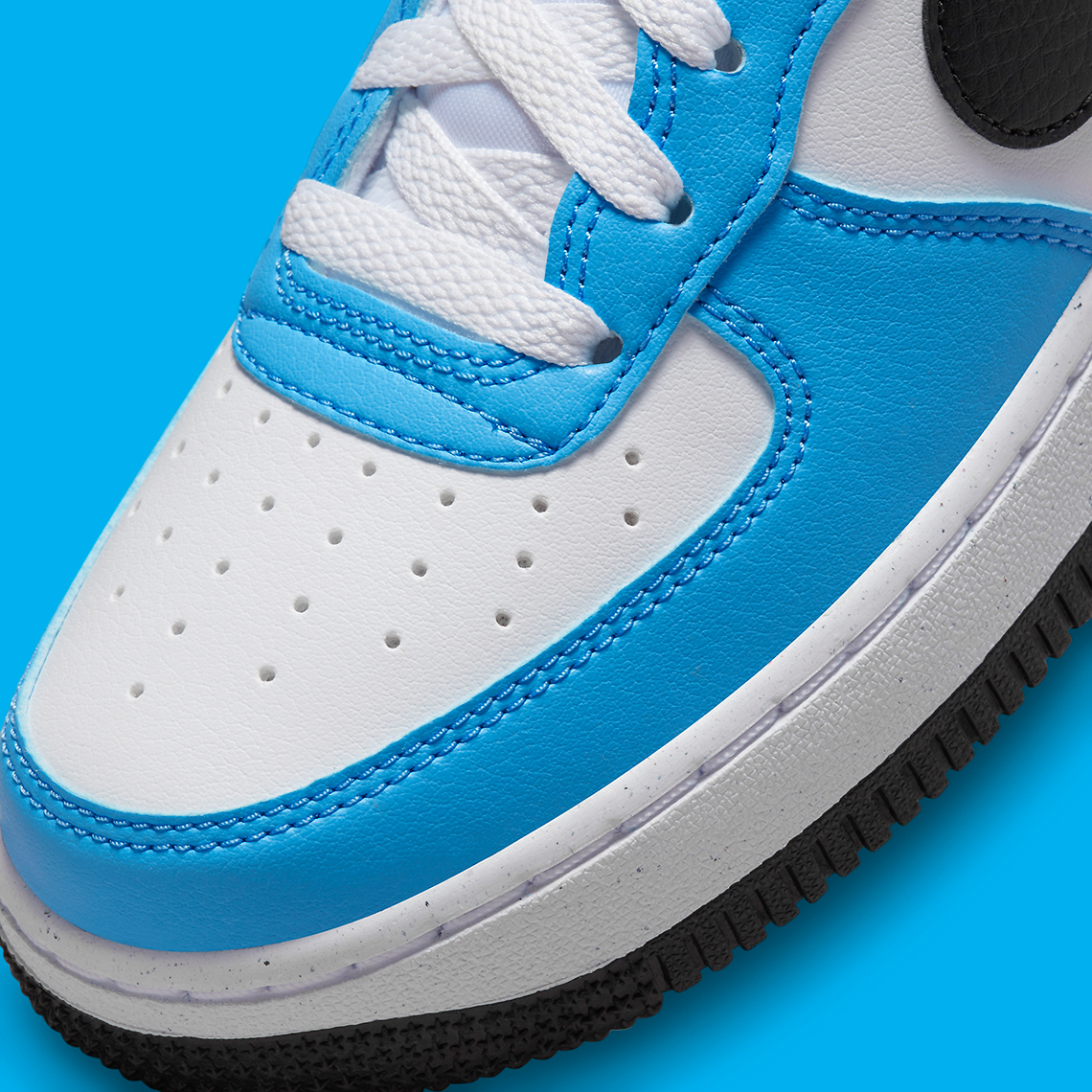 Nike Air Force 1 Low cho trẻ em được phối màu Dark Powder Blue và Black - 8