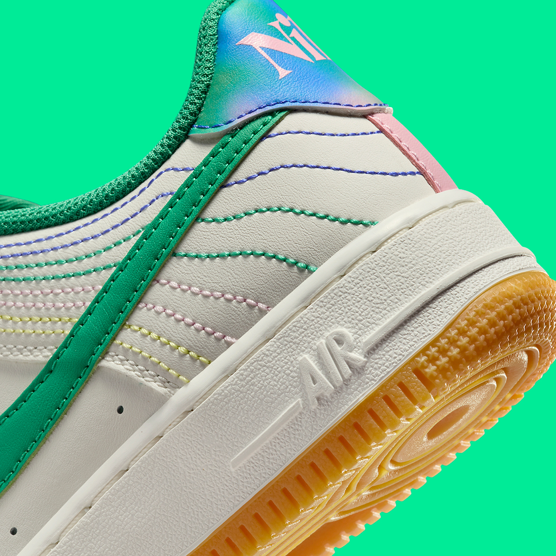 Nike Air Force 1 Low Heel Stitch Độc Quyền Cho Học Sinh Tiểu Học - Màu Sắc Sống Động và Chi Tiết Tinh Xảo - 8