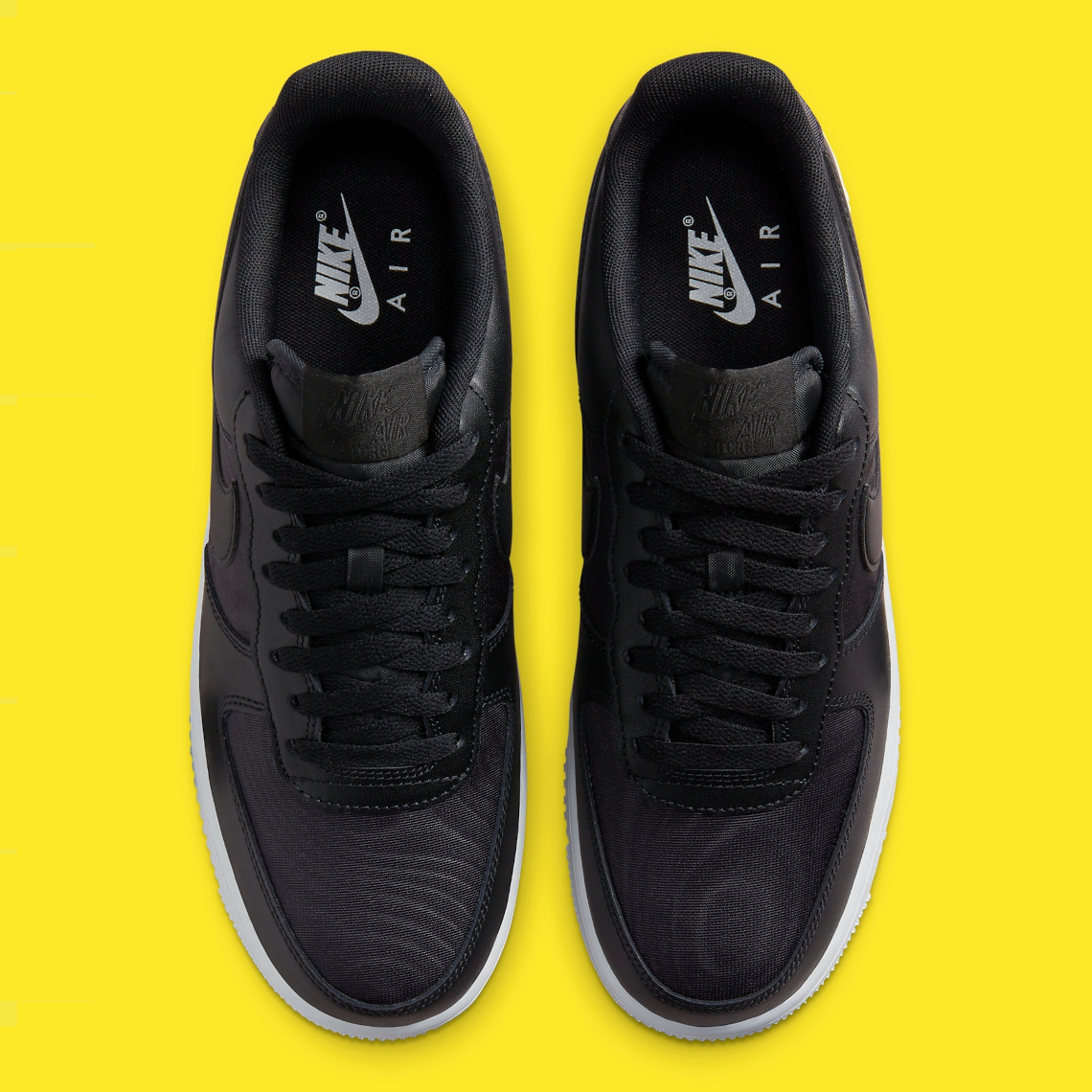 Nike Air Force 1 Low Nylon có kiểu dáng đen/trắng cổ điển - 4