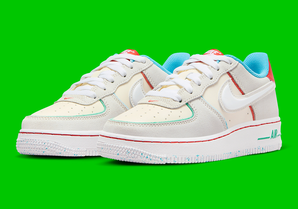 Nike Air Force 1 Low 'Swoosh Cookie Cutter' Cho Trẻ Em: Màu Sắc Tươi Sáng - 2
