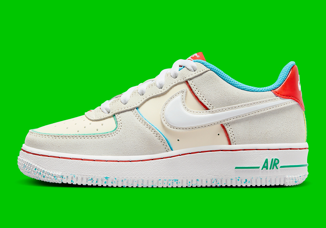 Nike Air Force 1 Low 'Swoosh Cookie Cutter' Cho Trẻ Em: Màu Sắc Tươi Sáng - 3