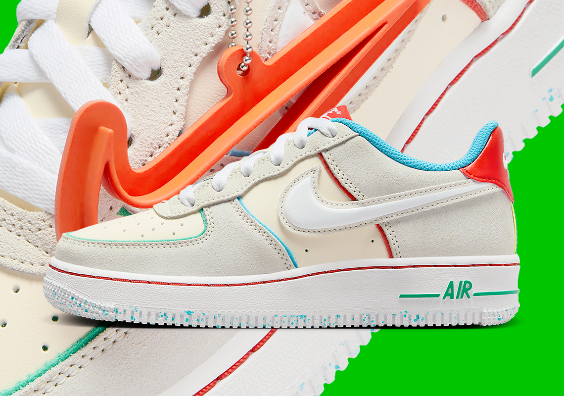 Nike Air Force 1 Low 'Swoosh Cookie Cutter' Cho Trẻ Em: Màu Sắc Tươi Sáng