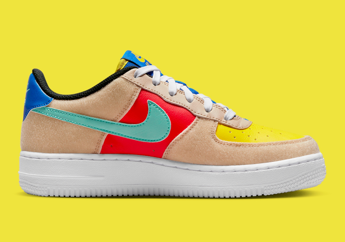 Nike Air Force 1 Low trẻ em có thêm phụ kiện velcro mới - 4
