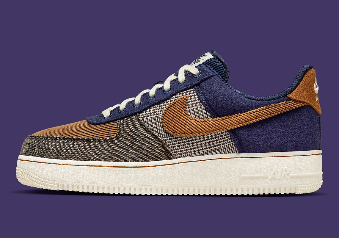 Nike Air Force 1 Low Tweed/Corduroy: Thiết kế độc đáo với nhiều chất liệu! - 2