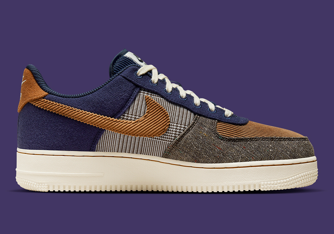 Nike Air Force 1 Low Tweed/Corduroy: Thiết kế độc đáo với nhiều chất liệu! - 3