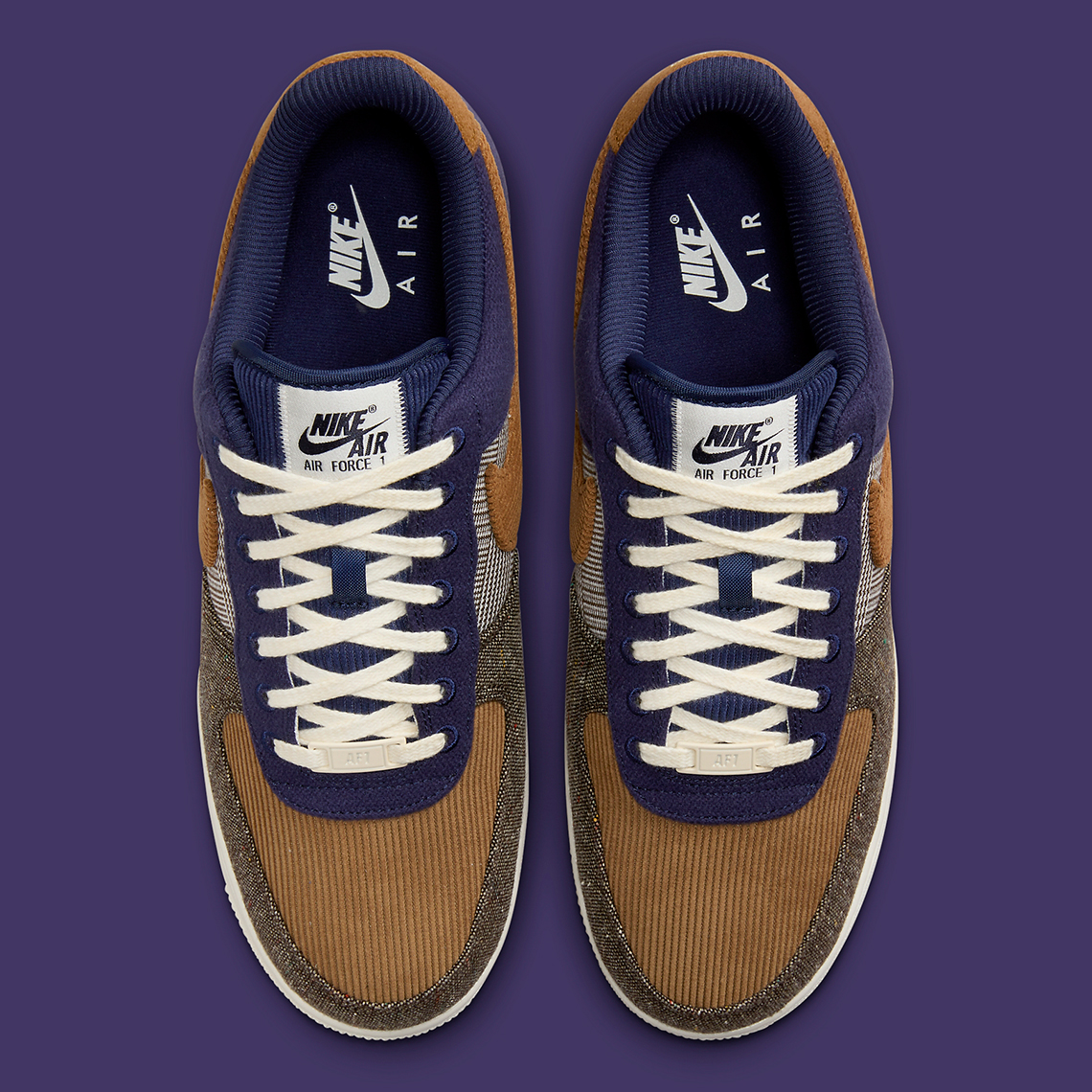 Nike Air Force 1 Low Tweed/Corduroy: Thiết kế độc đáo với nhiều chất liệu! - 4
