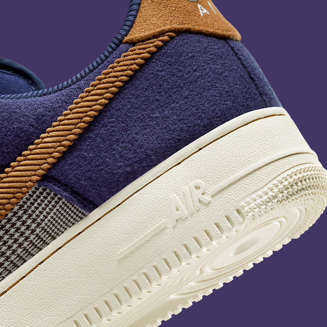 Nike Air Force 1 Low Tweed/Corduroy: Thiết kế độc đáo với nhiều chất liệu! - 8