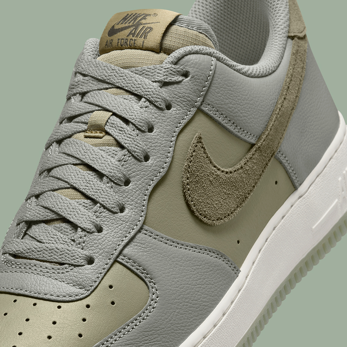 Nike Air Force 1 Medium Olive/Dark Stucco - Mùa Thu Đã Đến! - 7