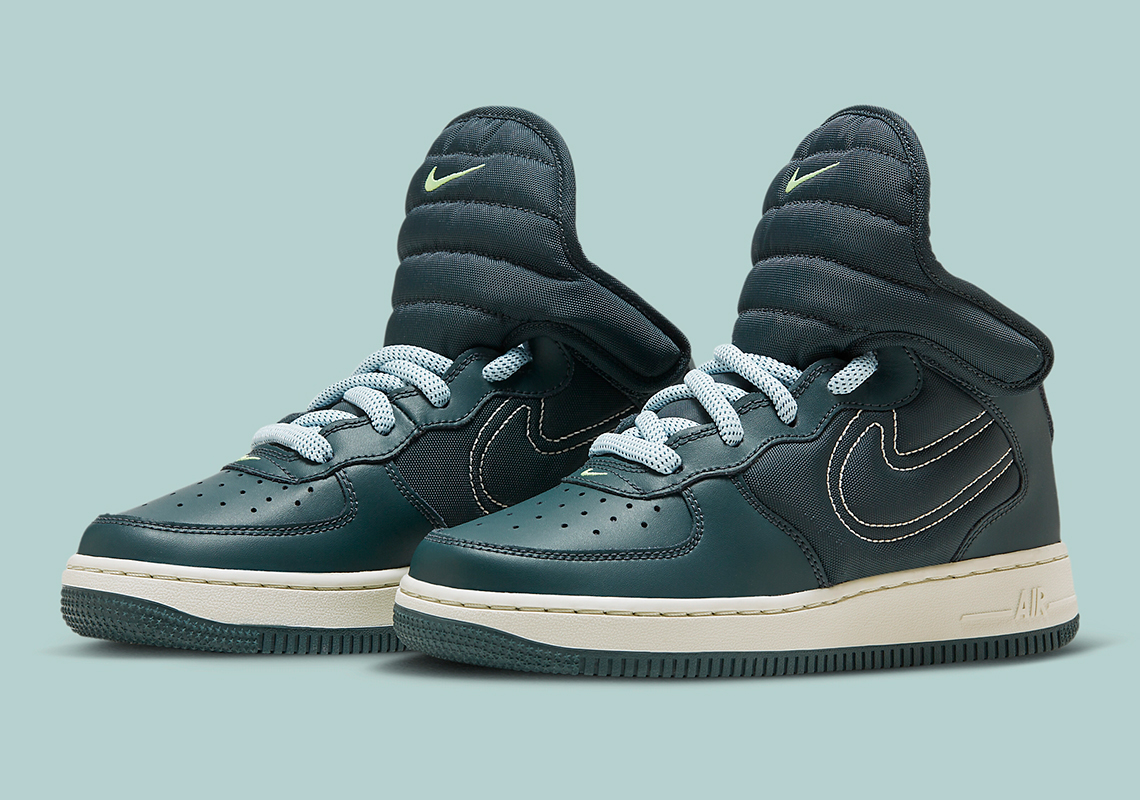 Nike Air Force 1 Mid Big Tongue: Phối Màu Spruce Teal Đẹp Mắt Cho Mùa Thu - 2