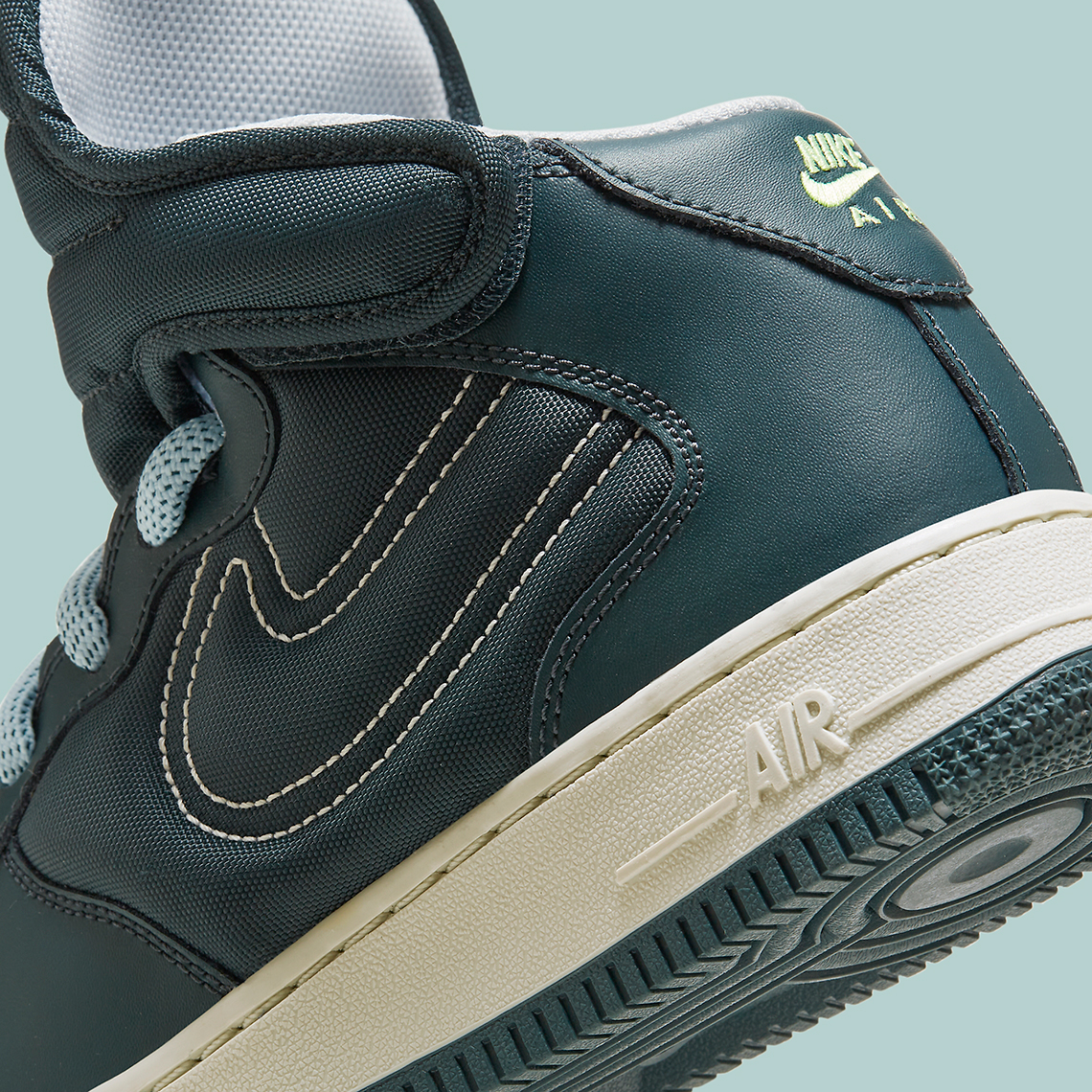 Nike Air Force 1 Mid Big Tongue: Phối Màu Spruce Teal Đẹp Mắt Cho Mùa Thu - 7