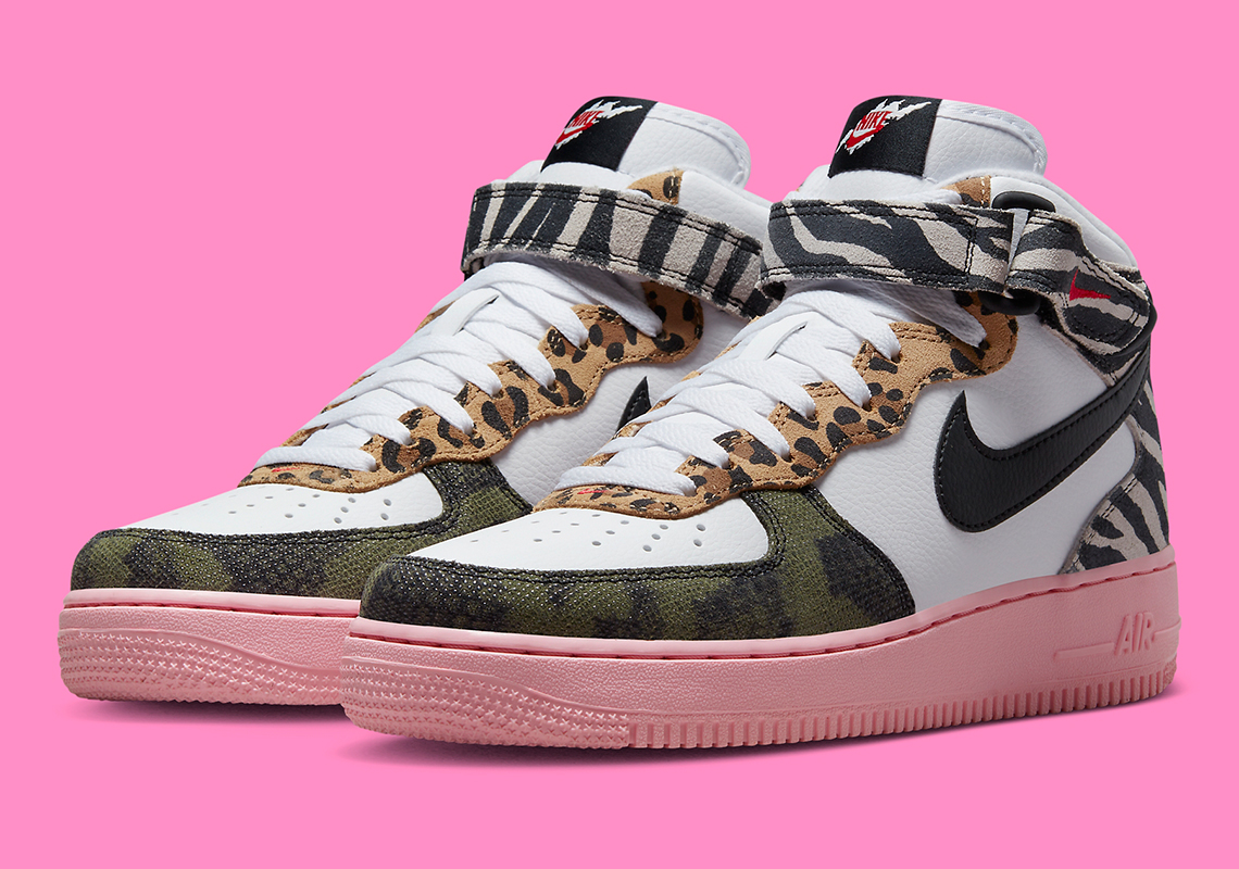 Nike Air Force 1 Mid "Gói động vật" được bao phủ trong nhiều mẫu hoang dã khác nhau