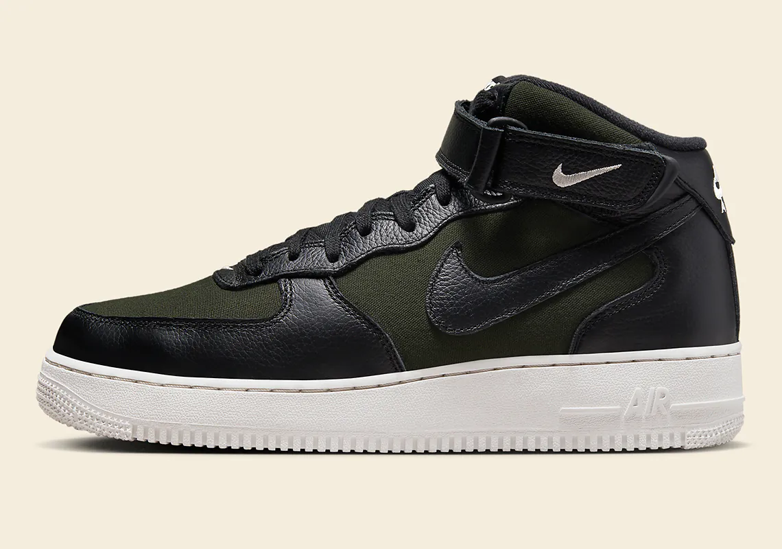 Nike Air Force 1 Mid Olive Canvas: Phiên bản trung cấp mới với sự kết hợp độc đáo - 2