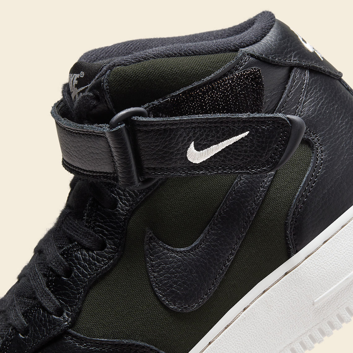 Nike Air Force 1 Mid Olive Canvas: Phiên bản trung cấp mới với sự kết hợp độc đáo - 7