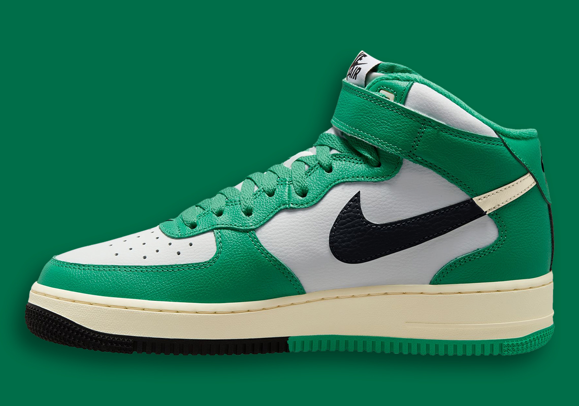 Nike Air Force 1 Mid Split tiếp theo có màu xanh lục, xám và trắng nhạt - 2