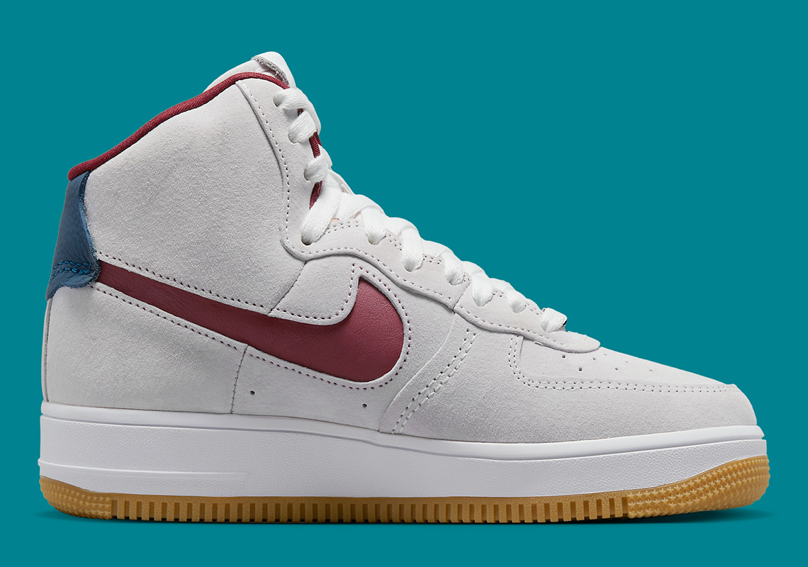Nike Air Force 1 Sculpt màu da lộn màu xám được bổ sung - 3
