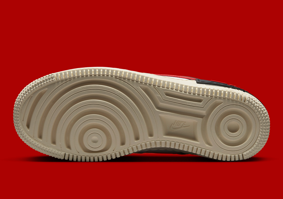 Nike Air Force 1 Shadow hiển thị các điểm nhấn University Red - 5