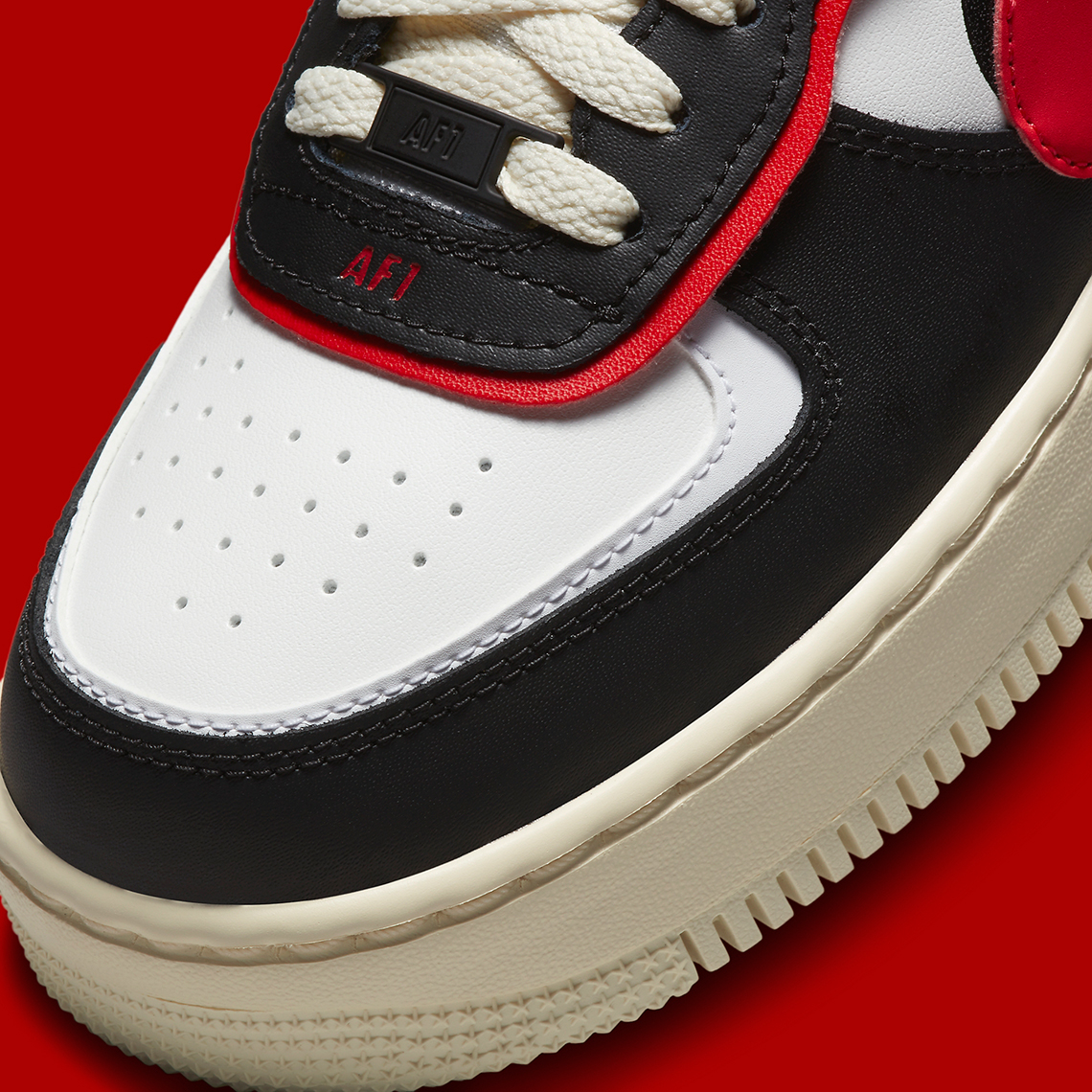 Nike Air Force 1 Shadow hiển thị các điểm nhấn University Red - 7