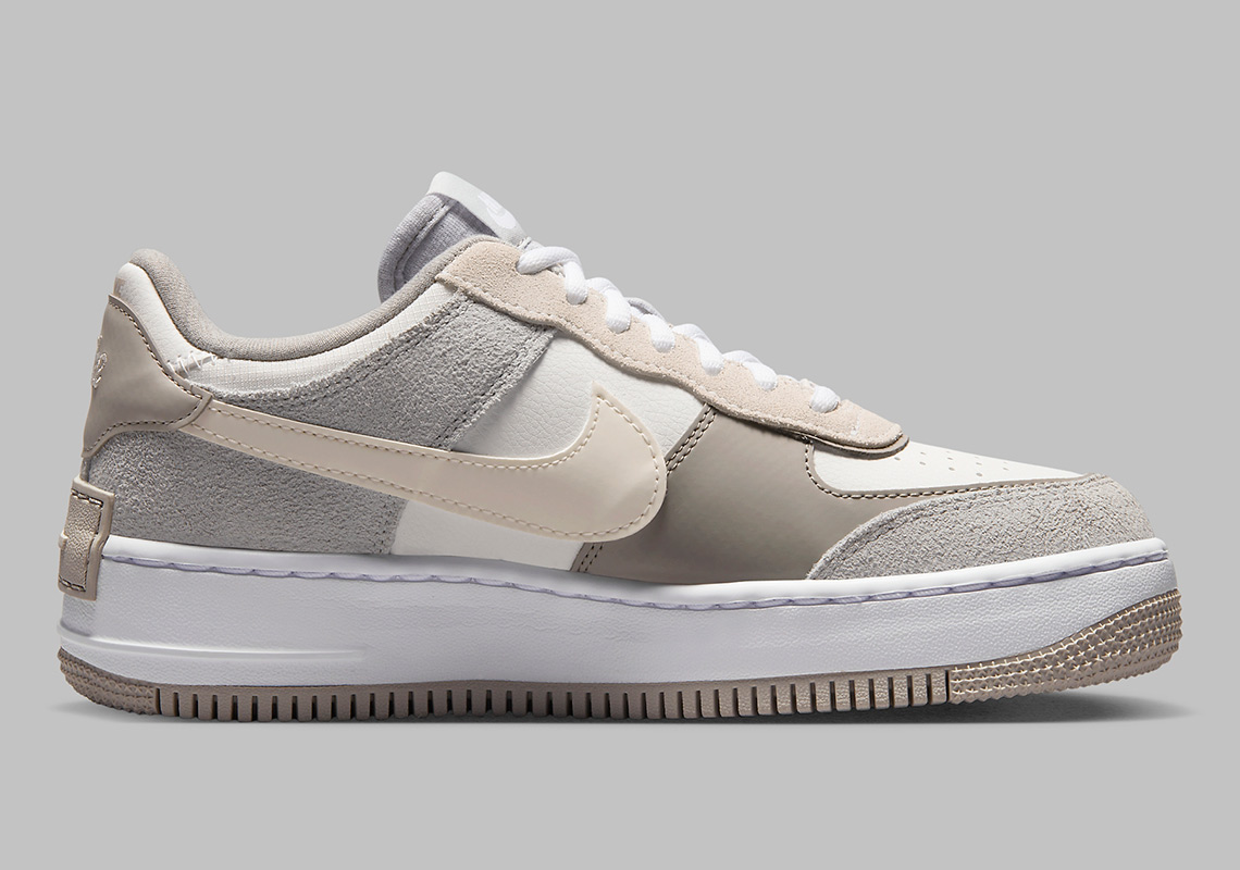 Nike Air Force 1 Shadow màu xám lót lông cừu - 3