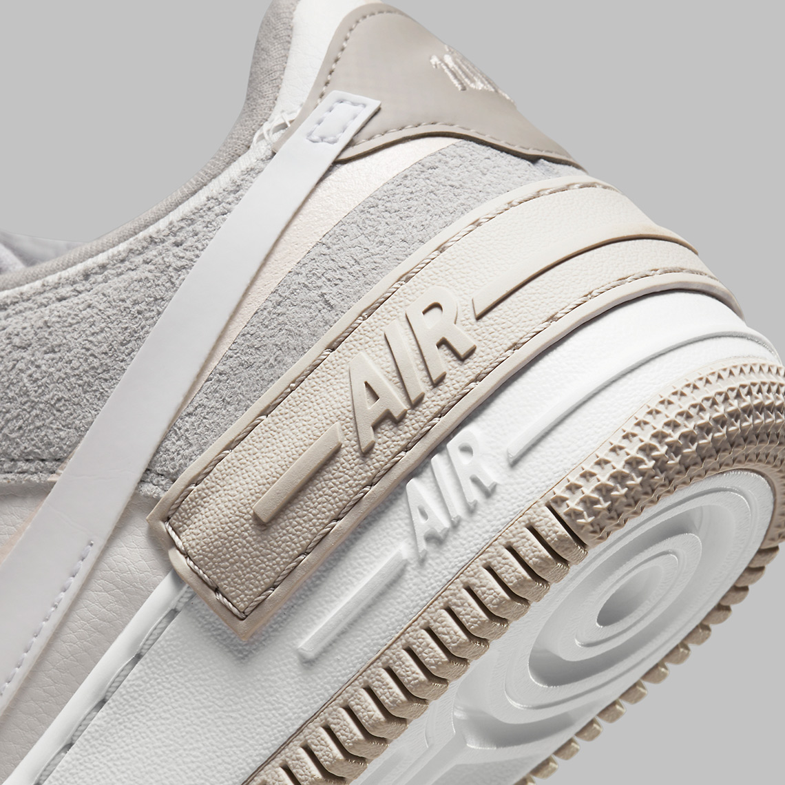 Nike Air Force 1 Shadow màu xám lót lông cừu - 7