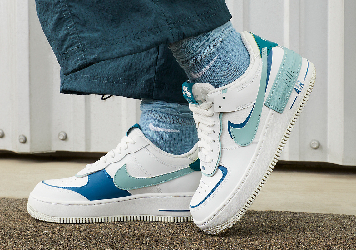 Nike Air Force 1 Shadow White/Blue Whisper: Sự kết hợp thời trang dành cho phụ nữ cho mùa hè - 1