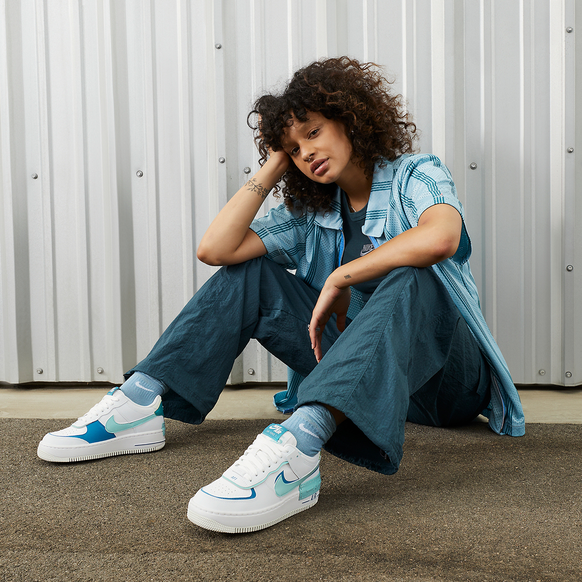 Nike Air Force 1 Shadow White/Blue Whisper: Sự kết hợp thời trang dành cho phụ nữ cho mùa hè - 10