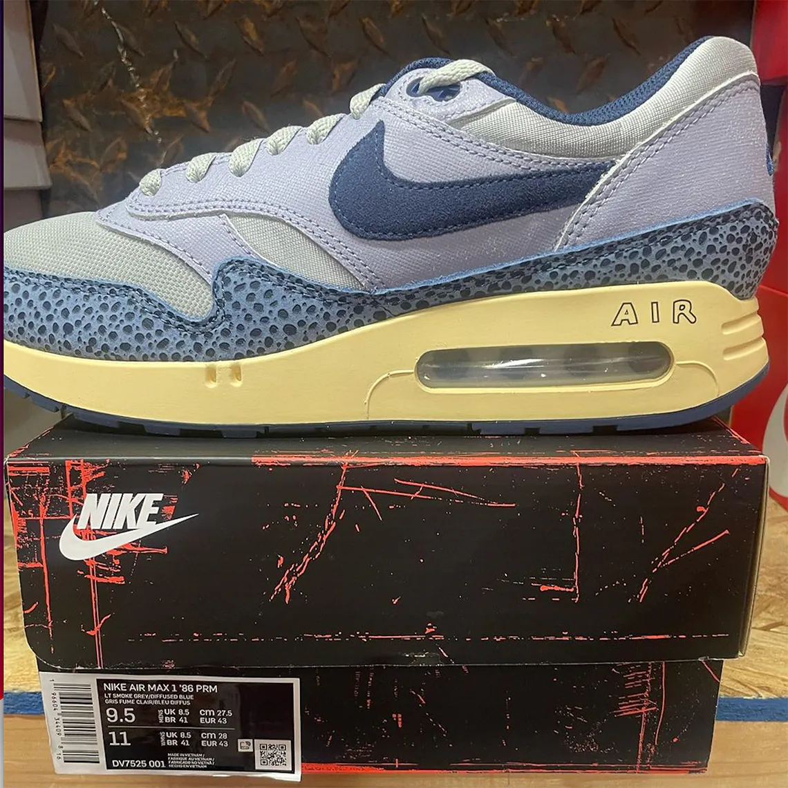 Nike Air Max 1 '86 'Blue Safari': Sự kết hợp đặc biệt giữa Safari pattern và màu xanh - 2