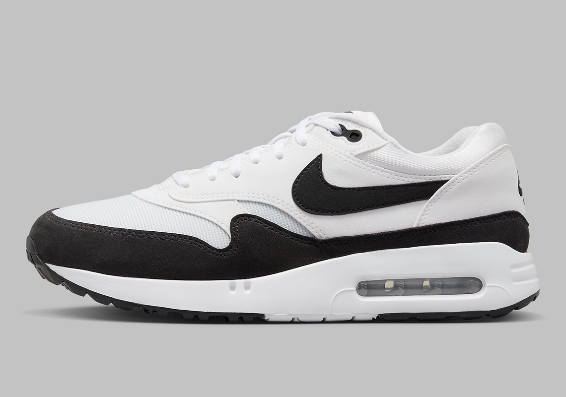 Nike Air Max 1 Golf sử dụng cách tiếp cận trắng/đen - 1