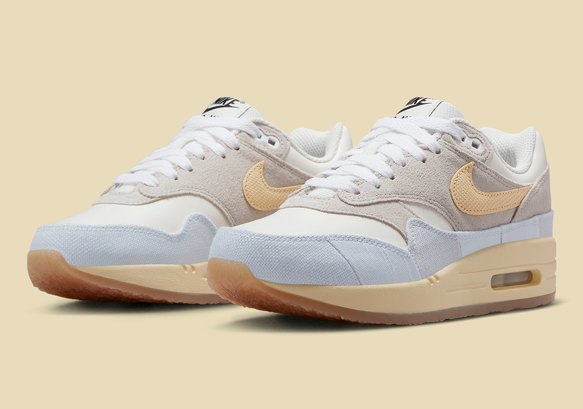 Nike Air Max 1 Light Bone/Pale Vanilla/Sail - thiết kế mới với đế crepe. - 1