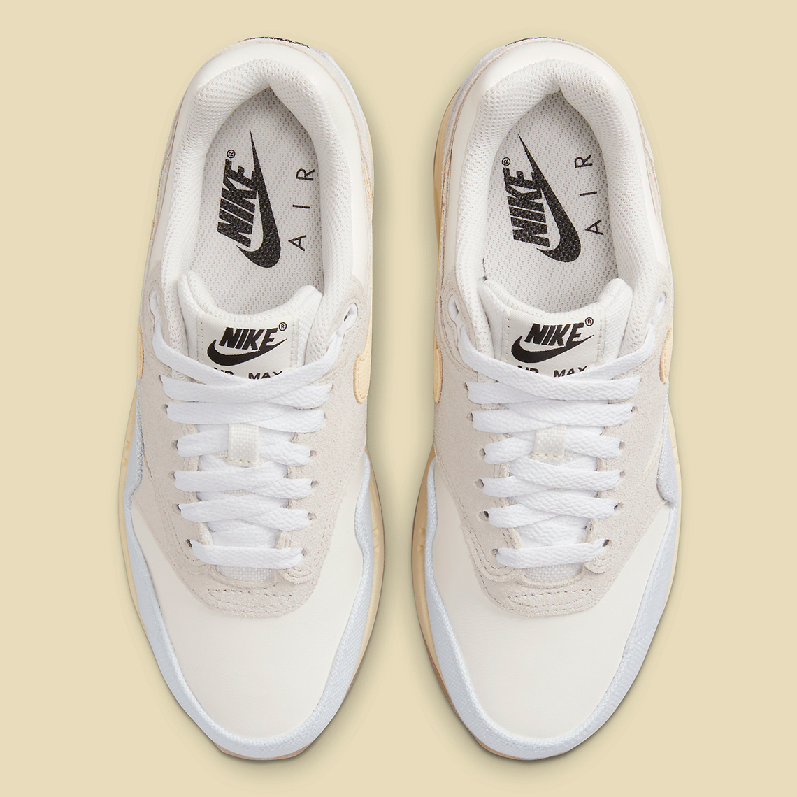 Nike Air Max 1 Light Bone/Pale Vanilla/Sail - thiết kế mới với đế crepe. - 4