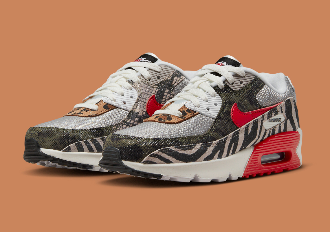 Nike Air Max 90 Animal Pack với các điểm nhấn màu đỏ - 3