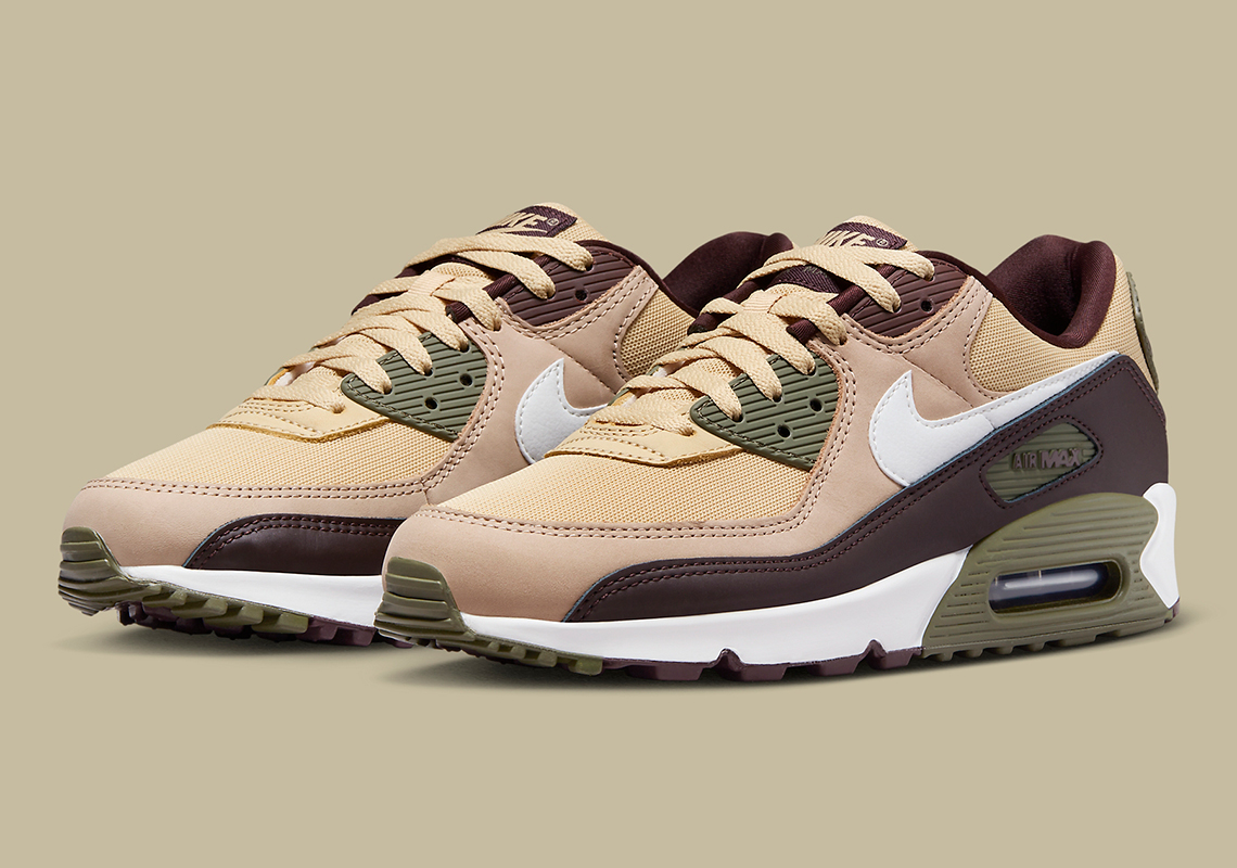 Nike Air Max 90 Brown/Tan/Olive: Phiên bản mới đón chào mùa thu với gam màu ấm áp! - 1