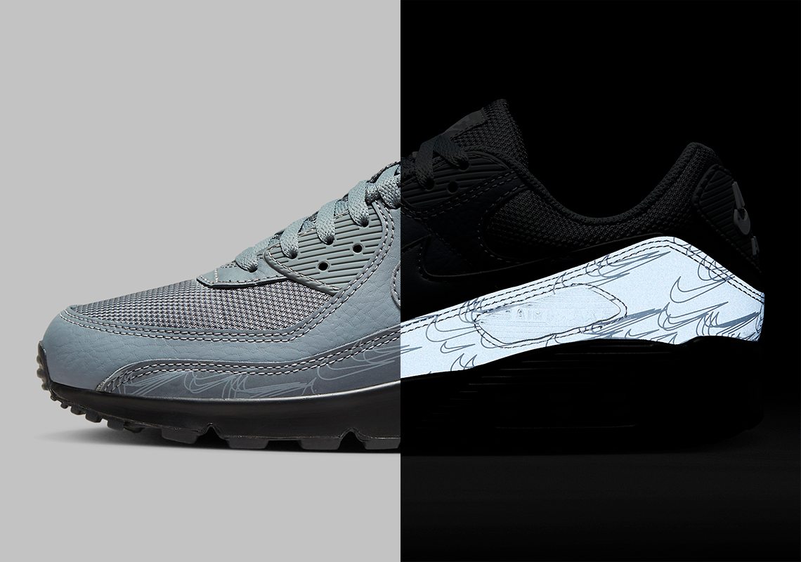 Nike Air Max 90 Grey Reflective - Sự kết hợp hoàn hảo giữa sắc màu đơn giản và chất liệu phản chiếu! - 1