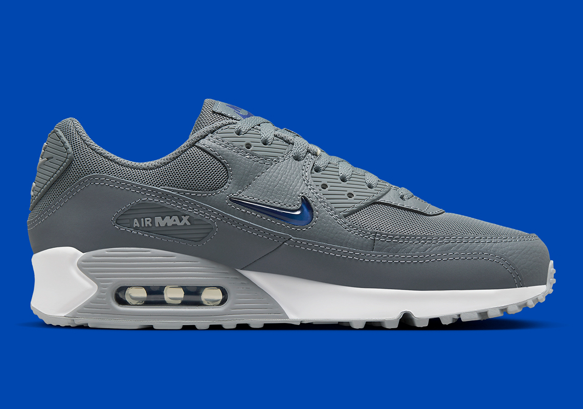 Nike Air Max 90 Jewel Grey/Royal Blue - Màu sắc xám/ xanh hoàng gia sắp ra mắt - 3