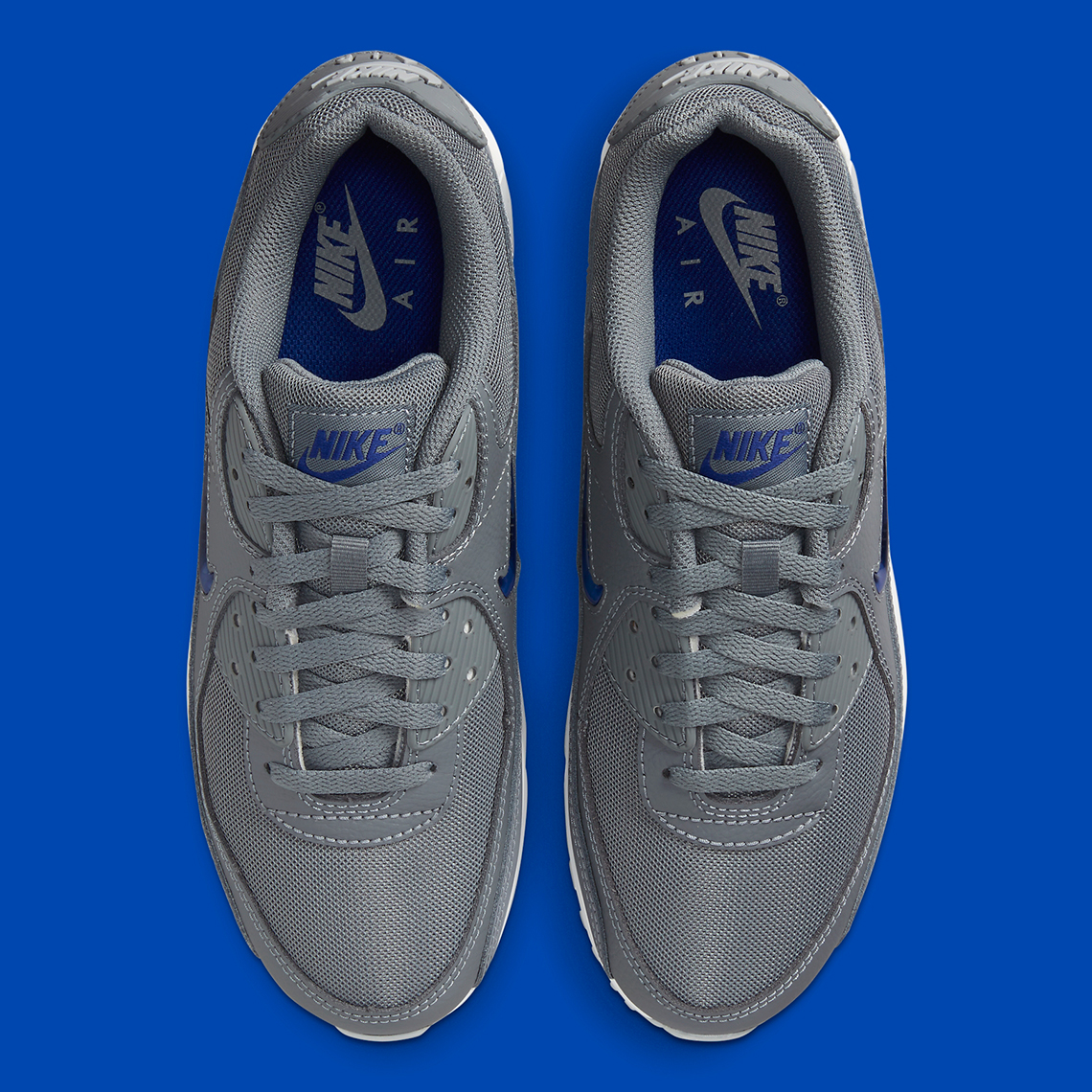 Nike Air Max 90 Jewel Grey/Royal Blue - Màu sắc xám/ xanh hoàng gia sắp ra mắt - 6