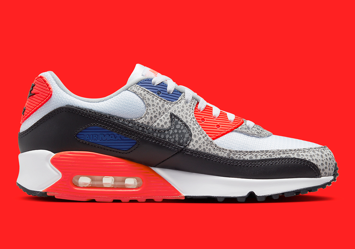 Nike Air Max 90 Kiss My Airs in Safari Print với tông màu hồng ngoại - 3