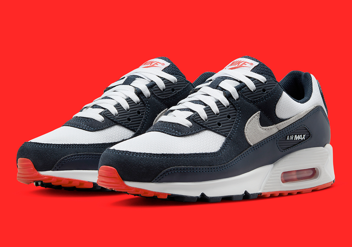 Nike Air Max 90 Navy/Crimson: Phối màu mới lạ mang đến sự thích hợp cho mùa thu - 1