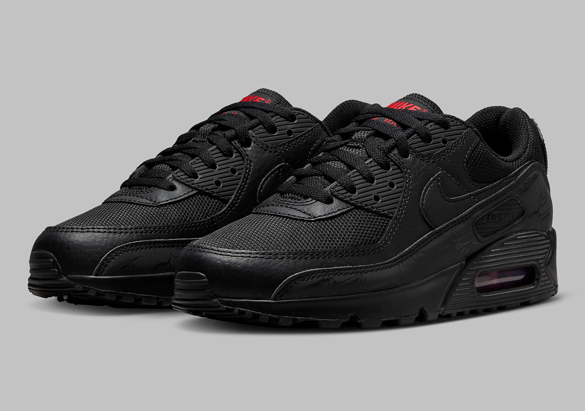 Nike Air Max 90 Reflective 'Black/University Red': Phiên Bản Đen Đỏ Đầy Ấn Tượng - 2