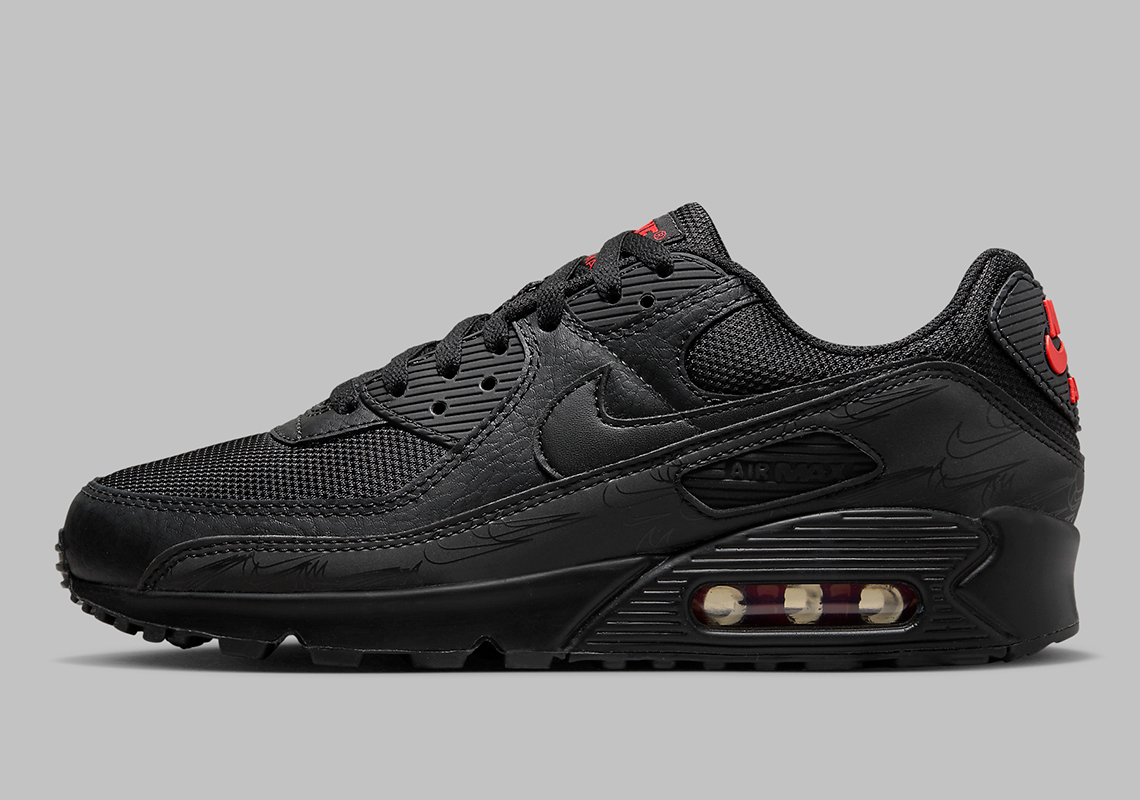 Nike Air Max 90 Reflective 'Black/University Red': Phiên Bản Đen Đỏ Đầy Ấn Tượng - 3