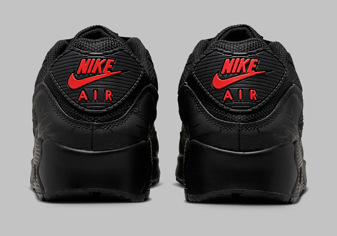 Nike Air Max 90 Reflective 'Black/University Red': Phiên Bản Đen Đỏ Đầy Ấn Tượng - 5