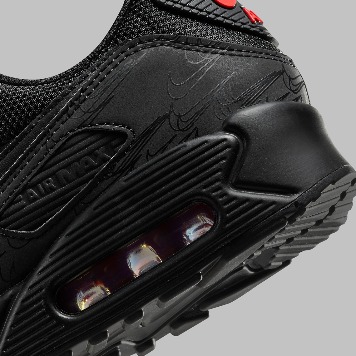 Nike Air Max 90 Reflective 'Black/University Red': Phiên Bản Đen Đỏ Đầy Ấn Tượng - 9