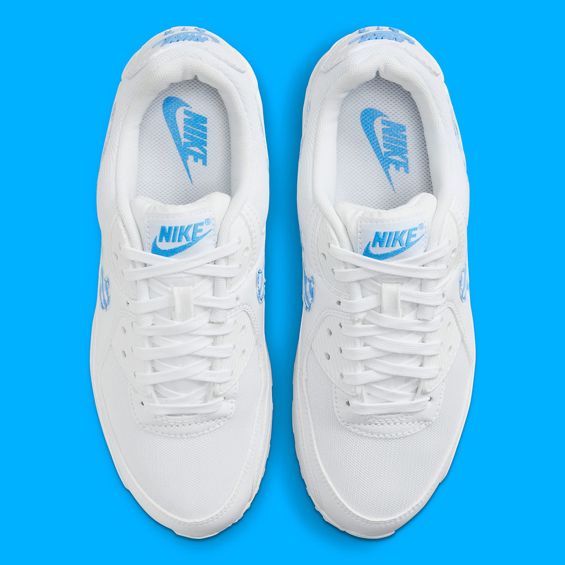 Nike Air Max 90 'White/University Blue': Phiên bản mới đầy tươi mát cho mùa hè! - 4