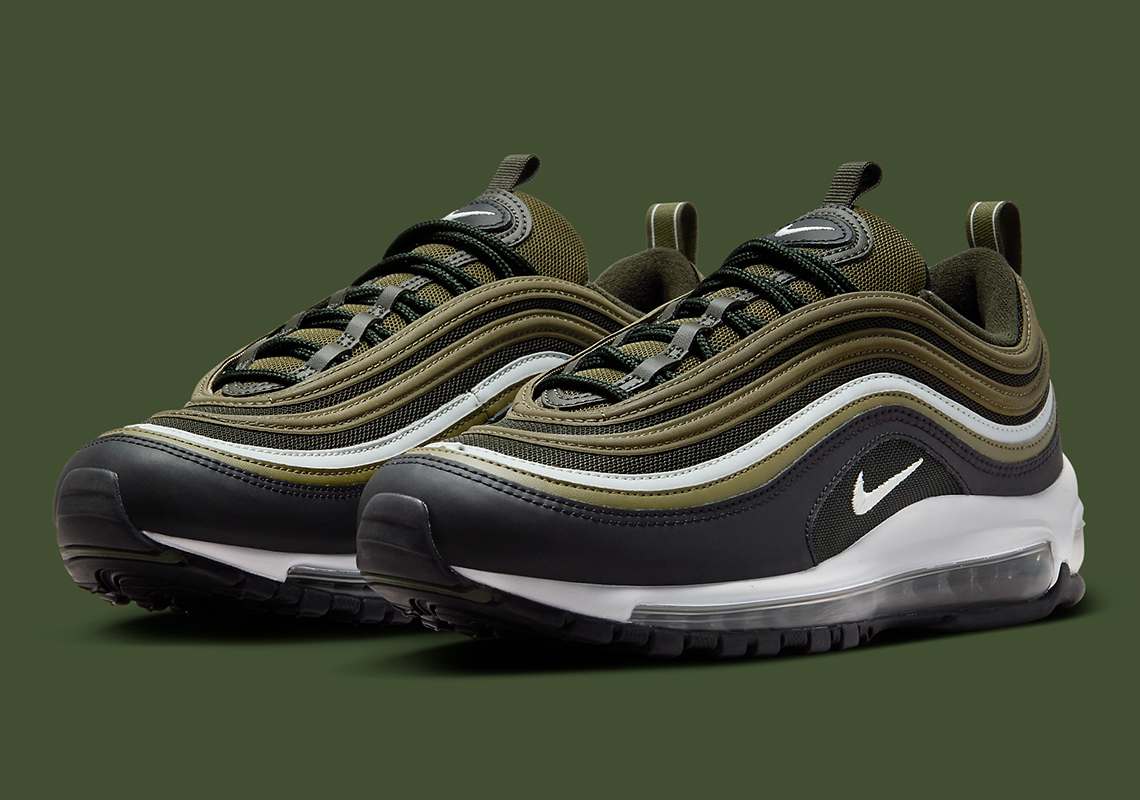 Nike Air Max 97 'Đen/Olive': Sắc màu tối màu 'Olive' trong bộ sưu tập mới - 1