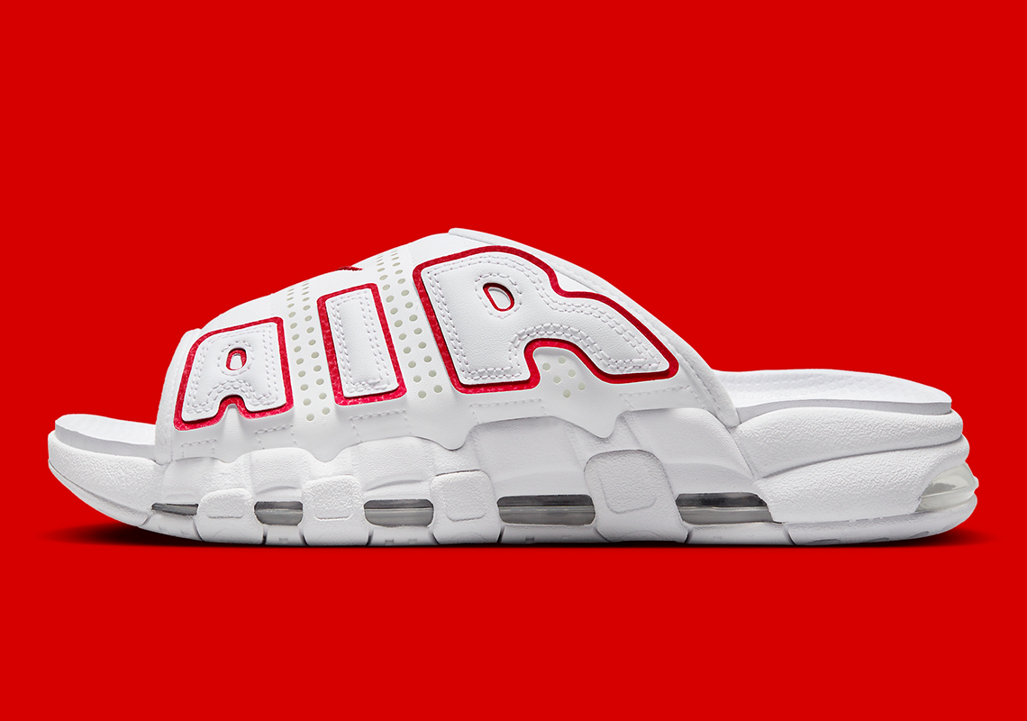 Nike Air More Uptempo Slides White/Red: Một lựa chọn đơn giản và tinh tế cho mùa hè - 1