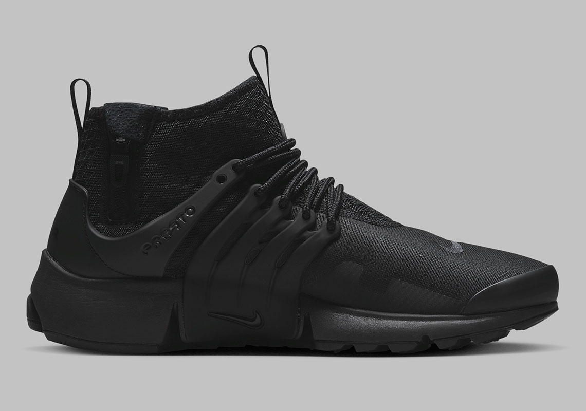 Nike Air Presto Mid Utility có màu Triple Black - 3