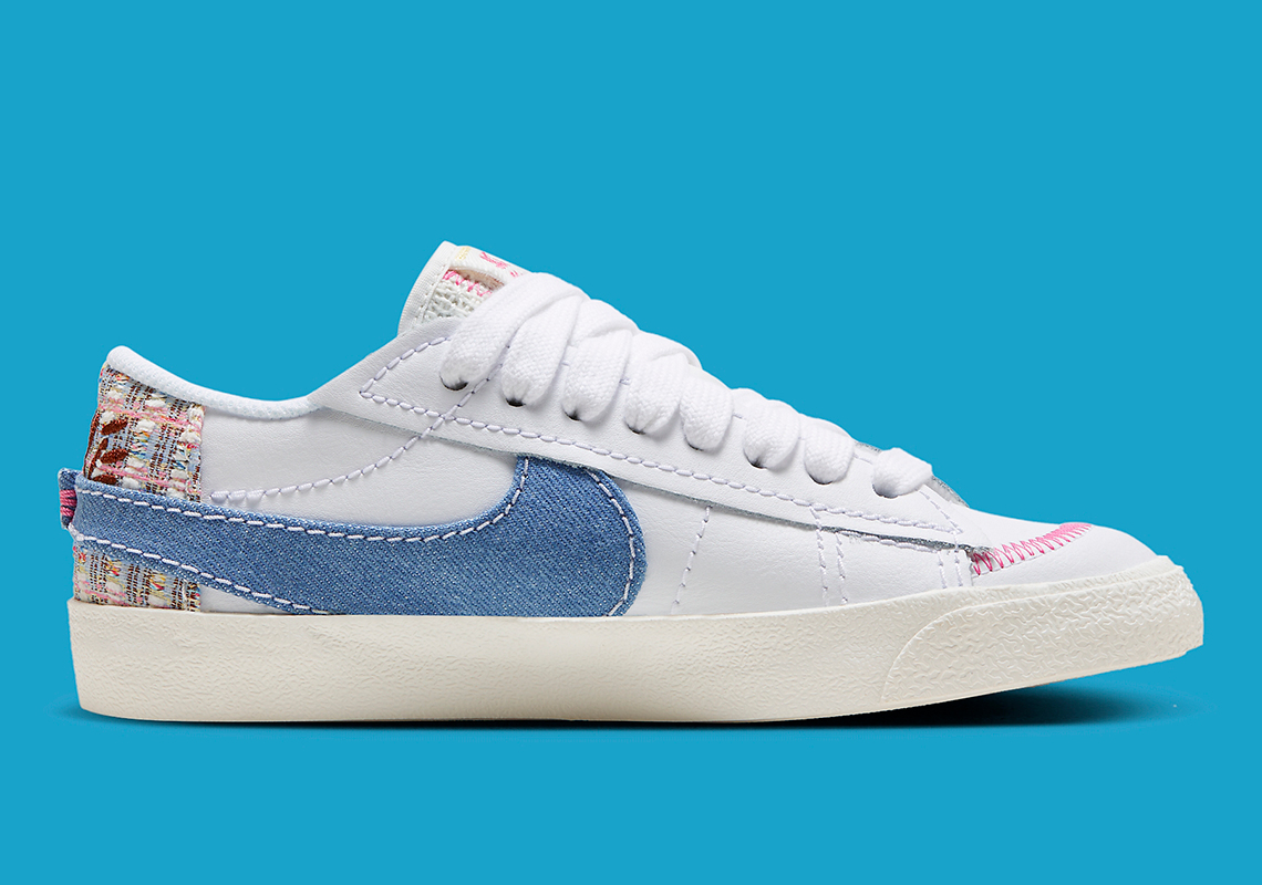 Nike Blazer Low Jumbo phiên bản mới với chi tiết denim và boucle - 3