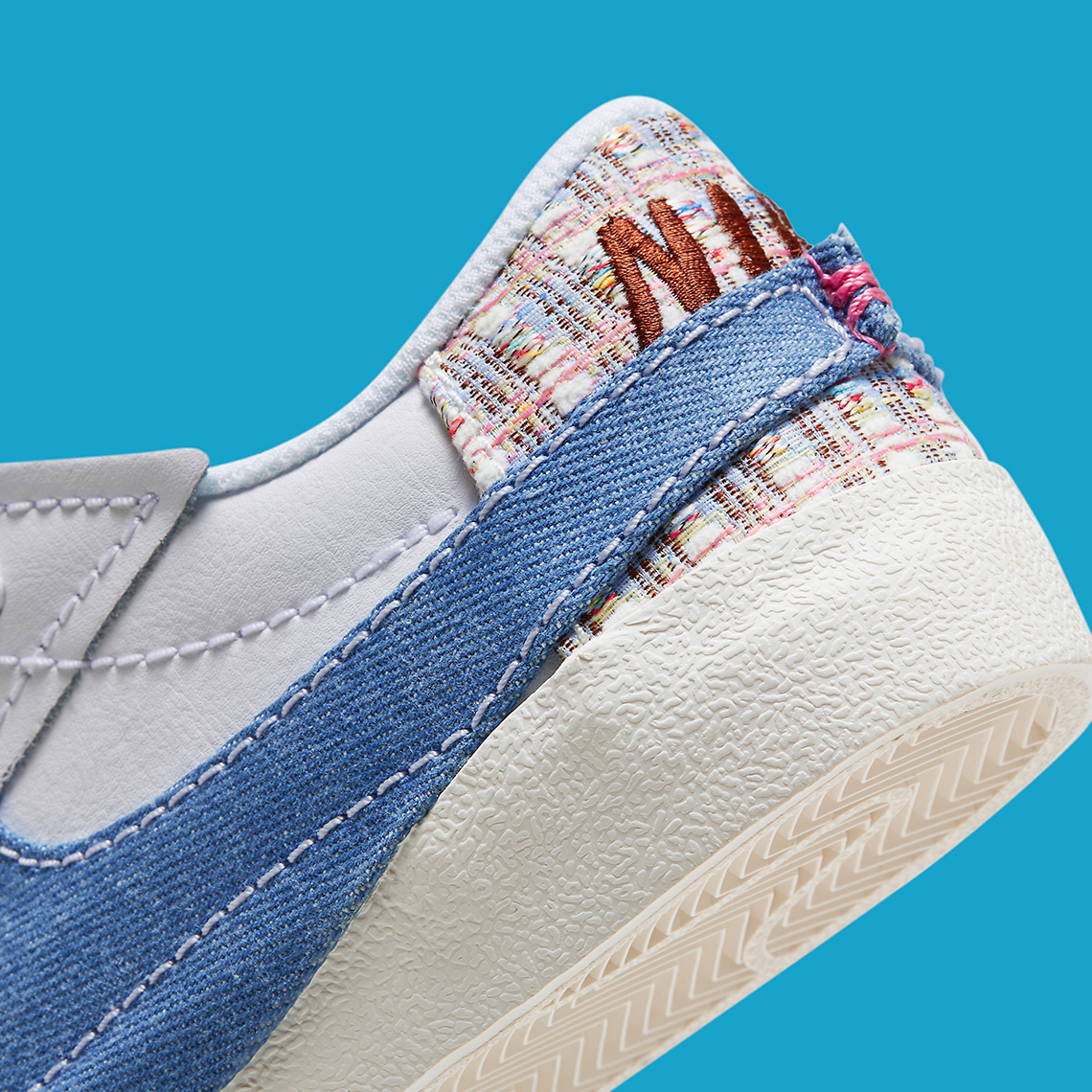 Nike Blazer Low Jumbo phiên bản mới với chi tiết denim và boucle - 7